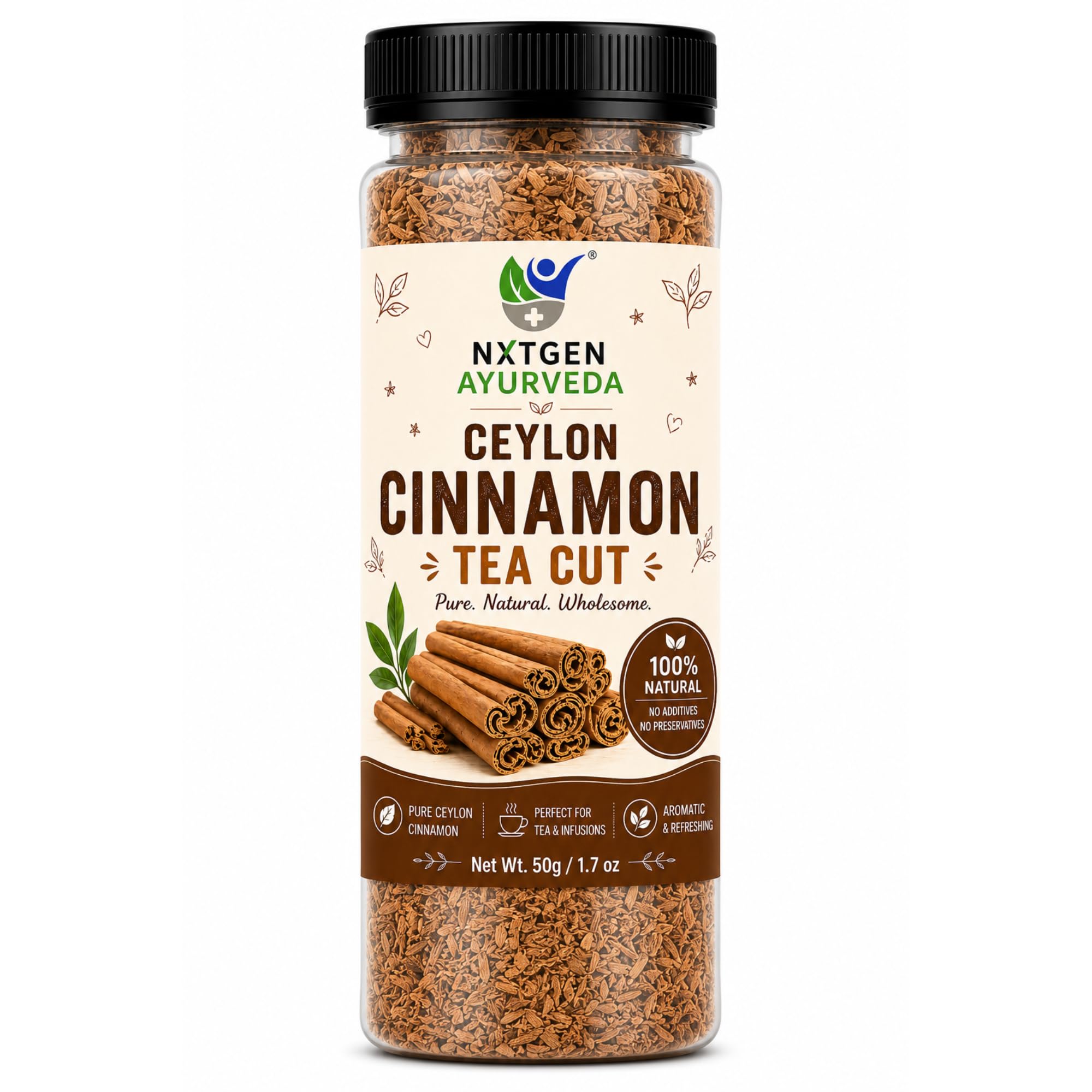 Ceylon Cinnamon Tea Cut (True Cinnamon/Cinnamomum verum) | Premium Bark Tea Cut | Aromatic Herbal Spice Tea | Naturally Sweet Caffeine Free Infusion | For Tea, Kadha & Wellness Drinks | 50g-picture-10
