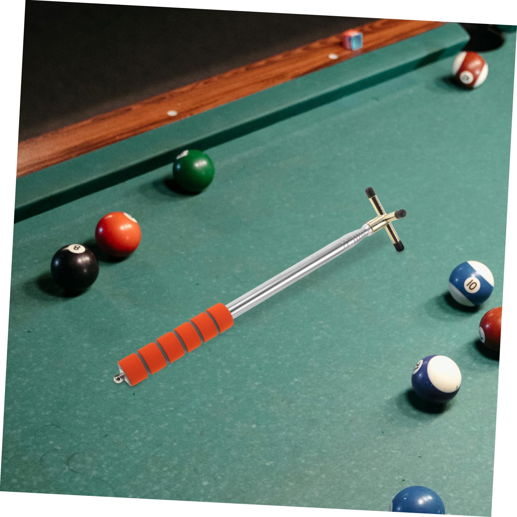 Queue De Billard Télescopique Avec Tête En Laiton Interchangeable, 35-150 Cm, Poignée Mousse, 5 Positions De Tir