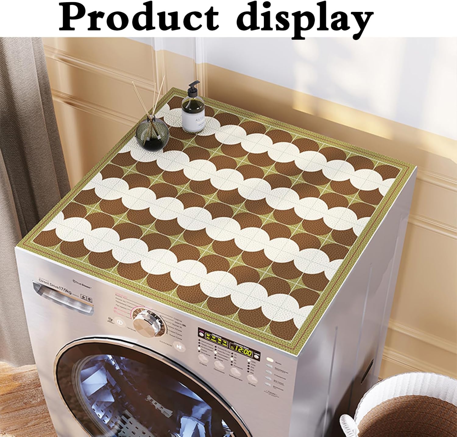 洗濯機防塵マット、冷蔵庫保護マットトップ、トップ冷蔵庫ダストカバー、洗濯機と乾燥機カバー、防汚、防水、耐摩耗性、冷蔵庫、冷蔵庫、ベッ