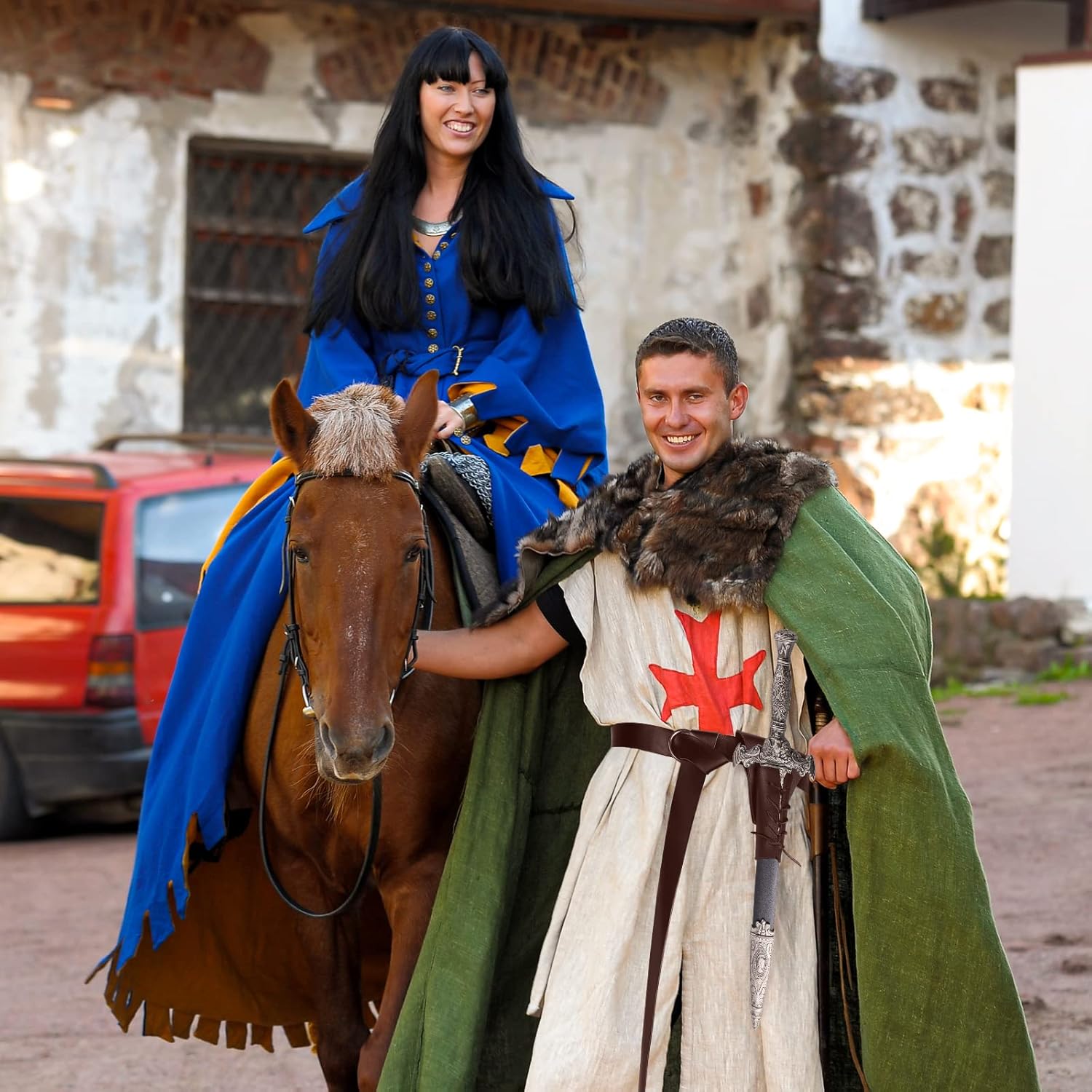 Medieval Leather Sword Dagger Frog Leather Sword Belt Holder Belt Renaissance Accessories for Knight Warrior Pirate Cosplay - Image 7