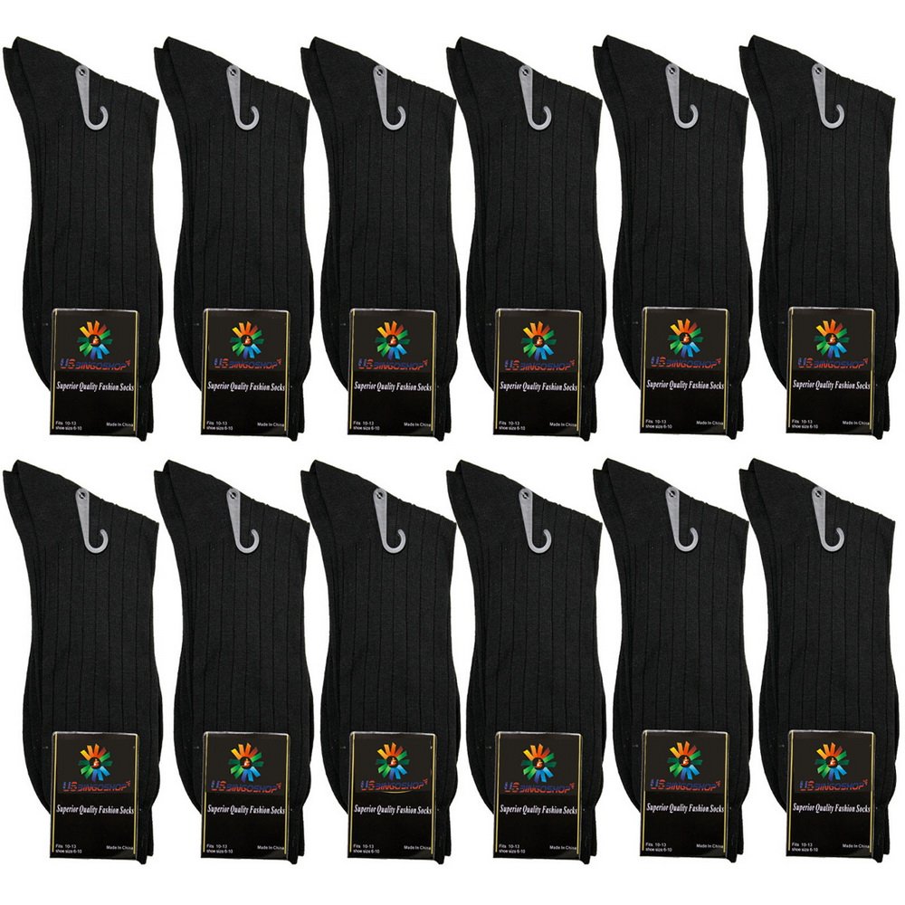 USBingoshop Mens Men Cotton Dress Socks Fun Colorful Fashion Classic Comfort Mid Calf Crew Socks 10-13