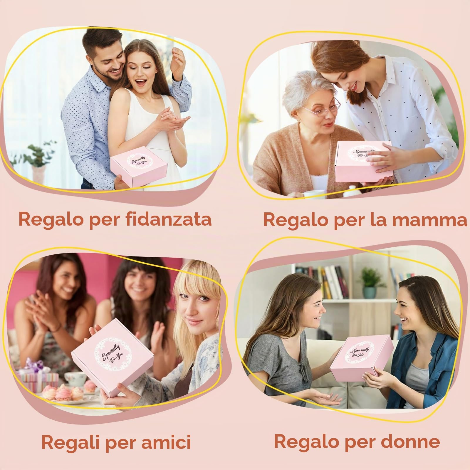 Cofanetto Regalo da Donna, Regalo Originale e Utile per Donna Moglie Mamma Amica, Idea Regalo per Compleanno (50/60 Anni), Natale Pensionamento e Festa Degli Innamorati, Festa della Mamma