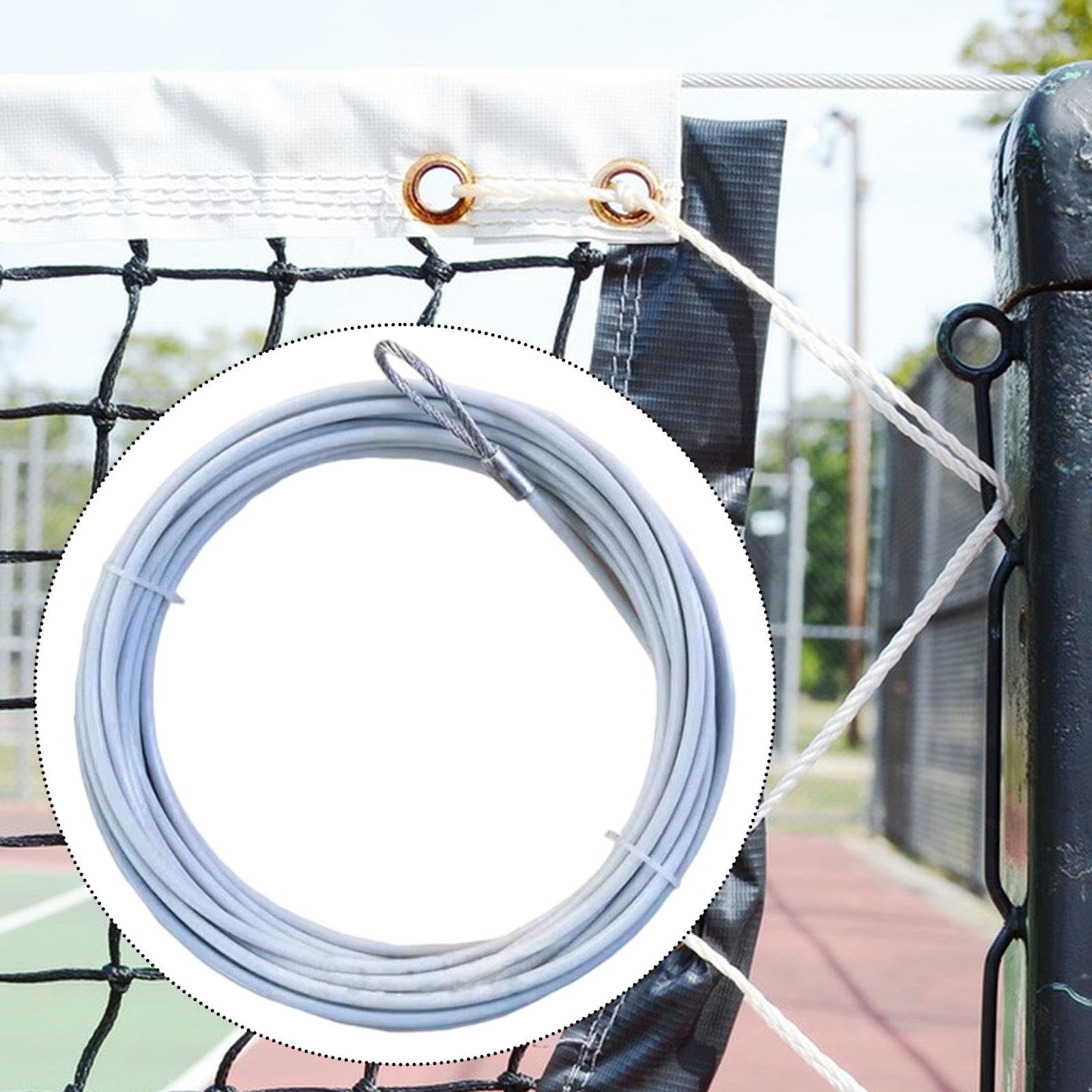Câble de Filet de Tennis 14,8 m, Fil d'acier, Câble de Remplacement Résistant à la Pluie