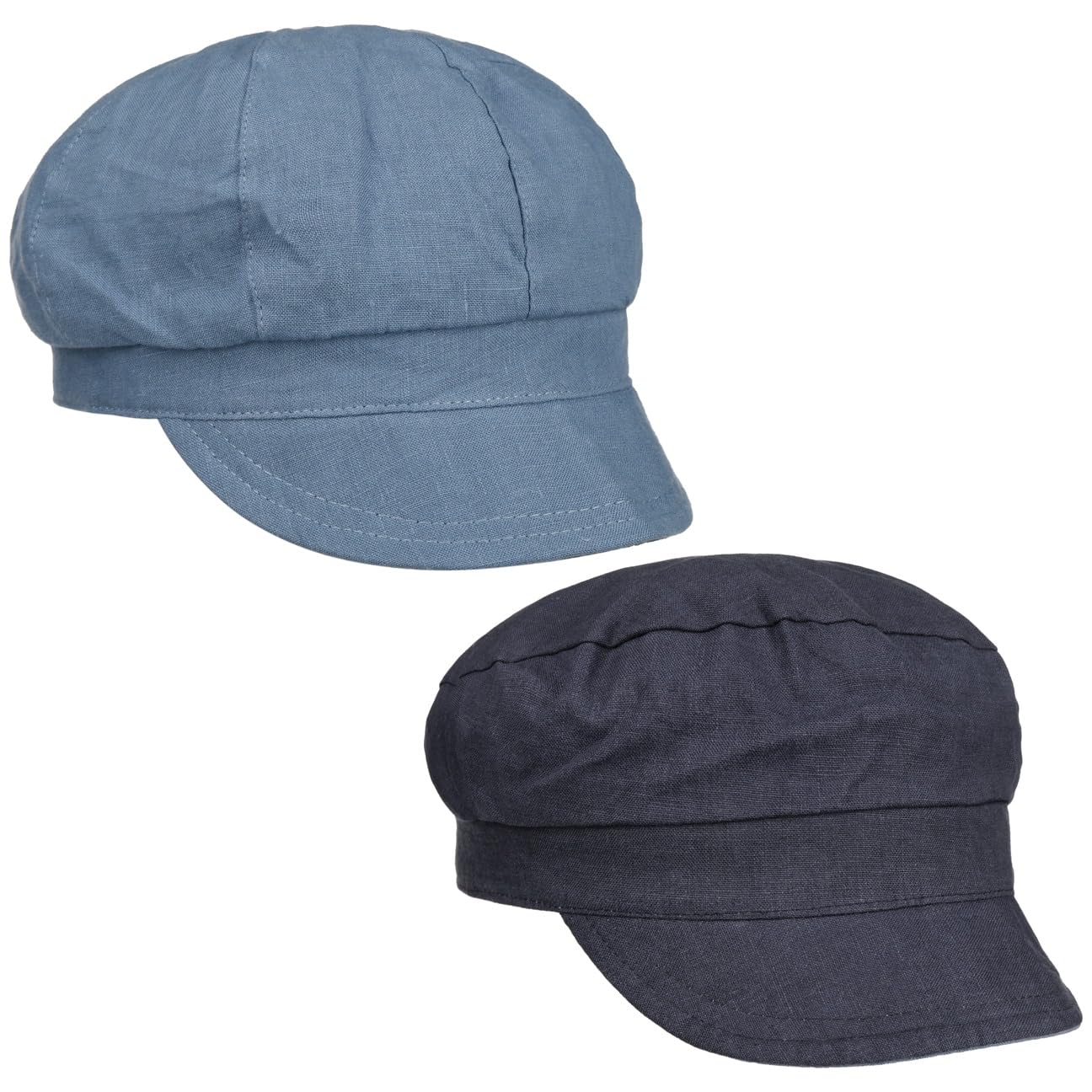 Lipodo Leinen Reversible Newsboy Cap 100% Linen Lightweight Breathable Durable Women Summer Blue