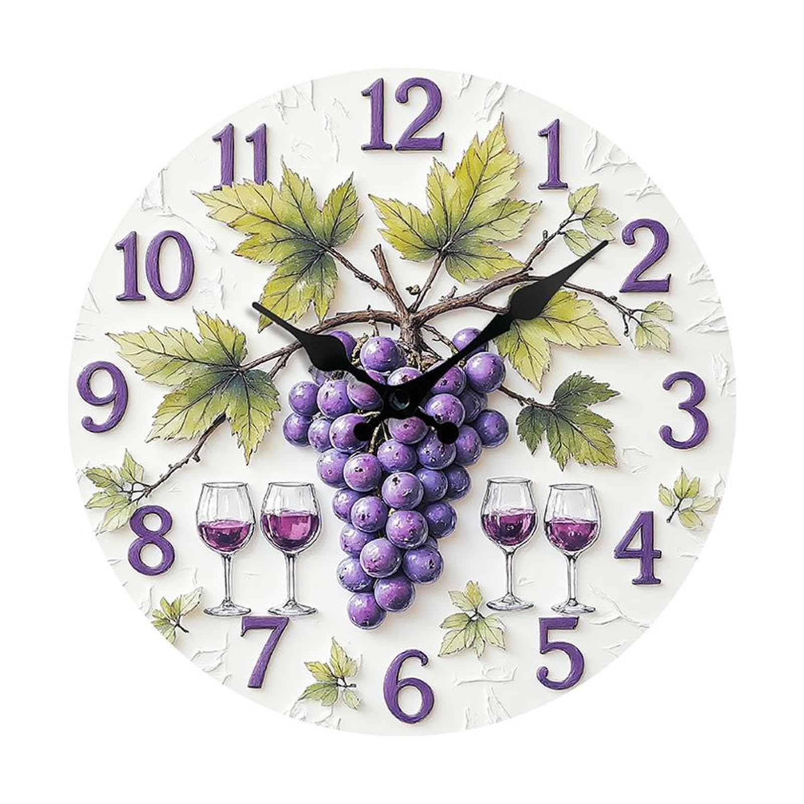 Oxxggkao Quiet Operations Fruit Wall Clock Perfect for Easy Reading in Any Environment with Large Number Simple Installation Simple Wall Art Clock