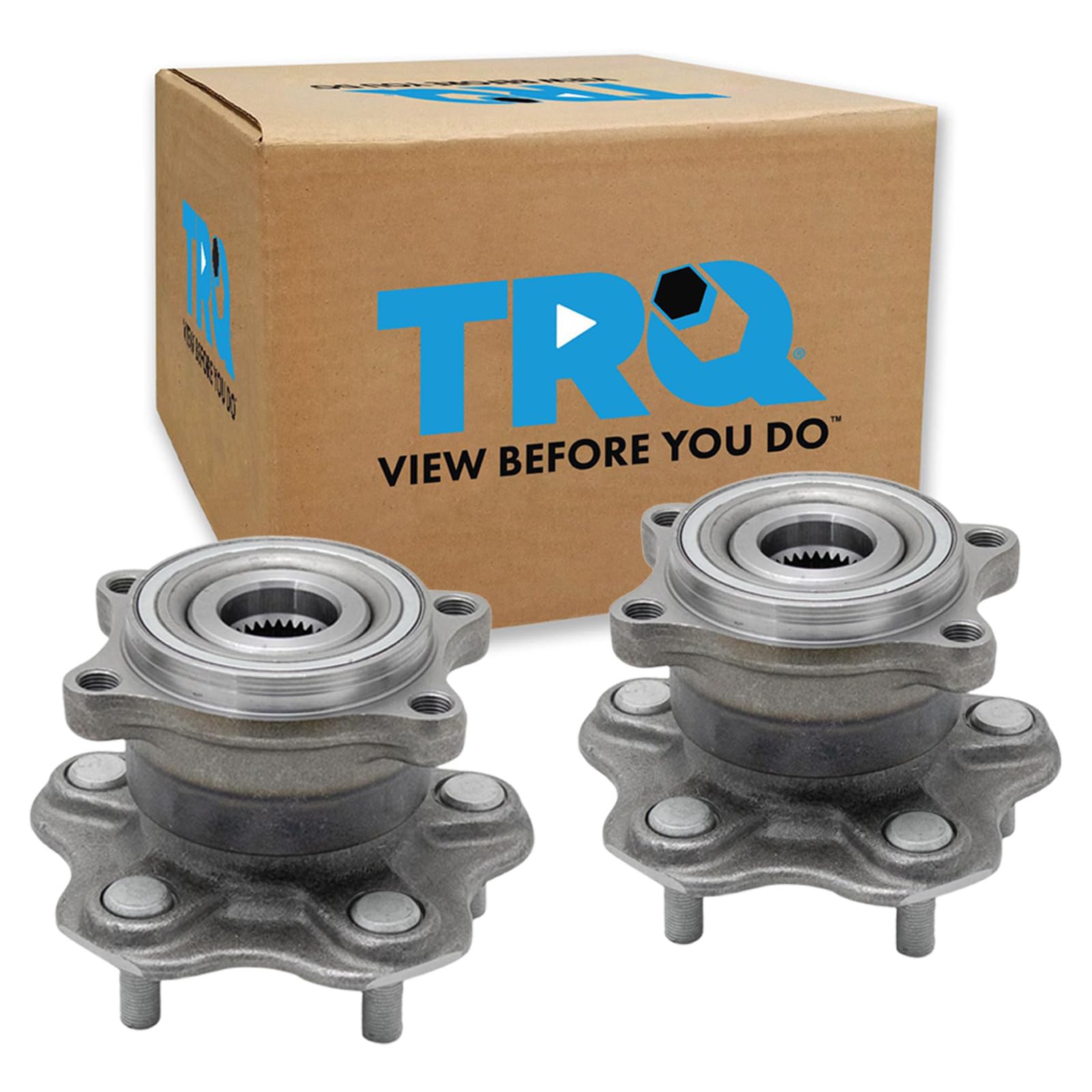 TRQ Rear Driver and Passenger Side Wheel Bearing and Hub Assembly Set 2