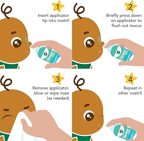 Miniatura 9 de VICKS Sinex Baby - Spray nasal salino sin drogas, limpia instantáneamente las narices pequeñas congestionadas todos los días, calma e hidrata,