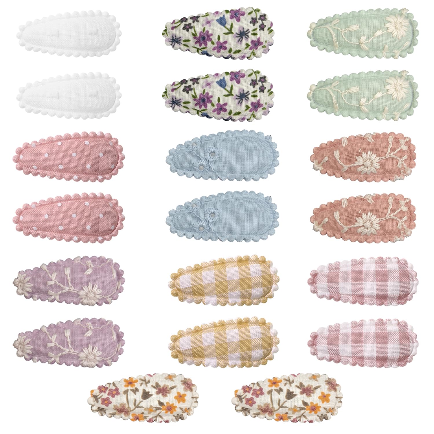 20 Pcs Baby Hair Clips, Cute Snap Toddler Hair Clips Small Non Slip Hair Barrettes for Baby Girl Toddler Infant (C)