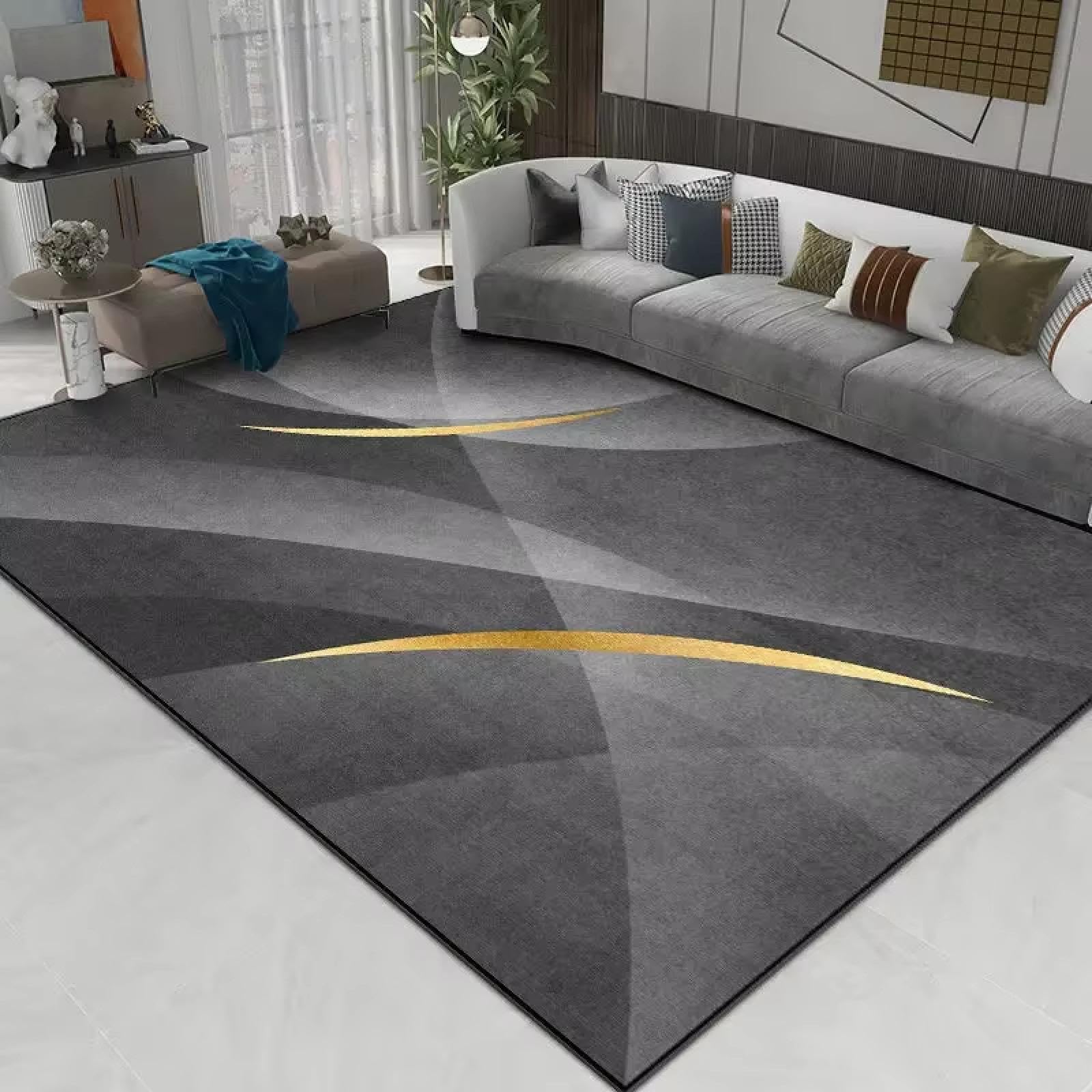 Tapis anti bruit et antidérapant gris clair grand format 160x200cm