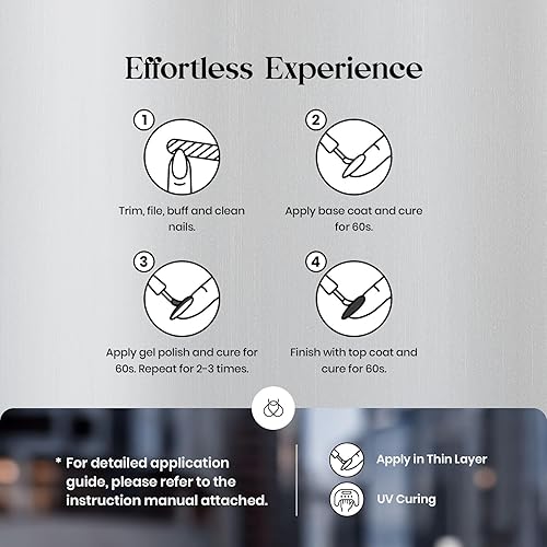 Miniatura 6 de Beetles - Juego de 23 esmaltes de uñas de gel, color nude, rosa, negro, blanco, gris, rojo, dorado, verde, marrón, azul, con brillantina, kit de