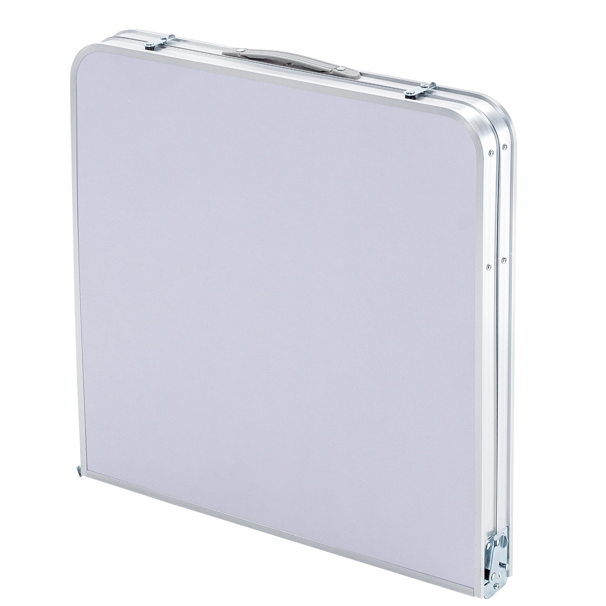 KADAX Juego de Muebles de Camping: Mesa Plegable Con 4 Sillones Ajustables en Altura, Multifunción (Plata y Blanco)