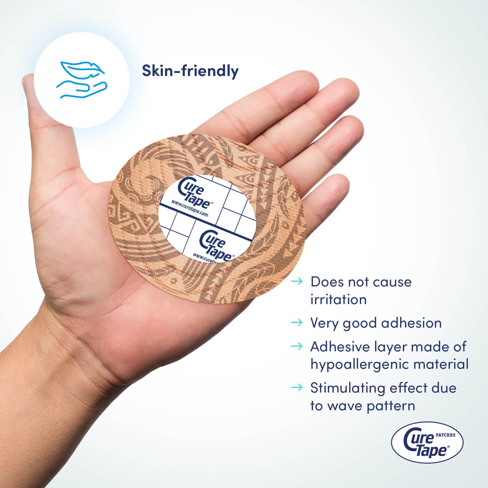 CureTape Sensor Patches - Parches para fijación de sensores - Parches para Freestyle Libre, Dexcom y Medtronic Guardian - Certificado TÜV - Variantes únicas (Tattoo)