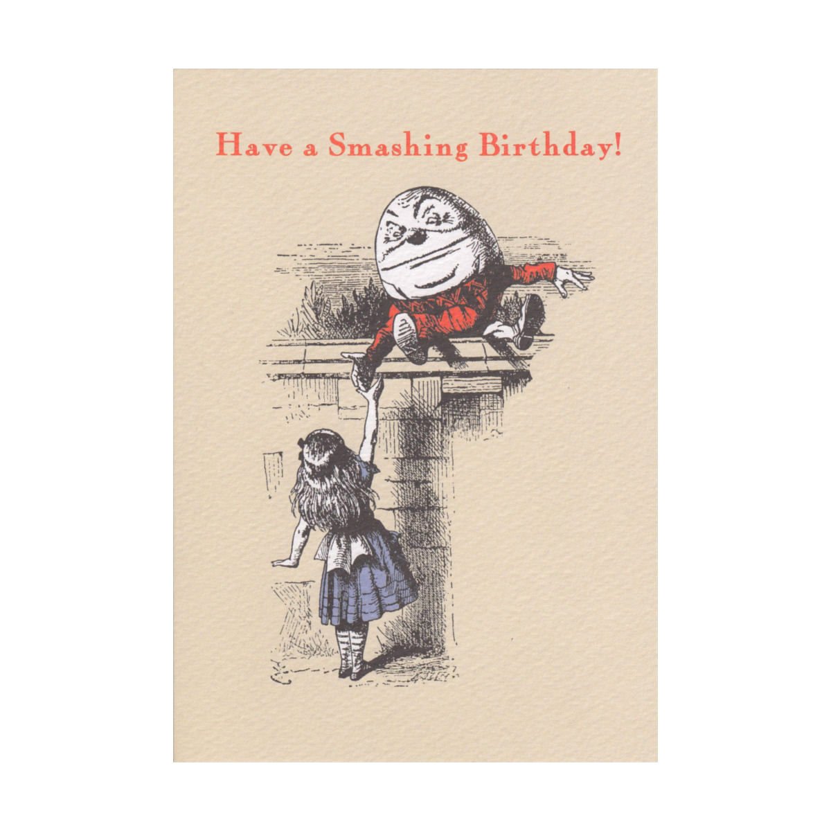 Alice in Wonderland Humpty Dumpty Smashing Birthday! Greeting Card