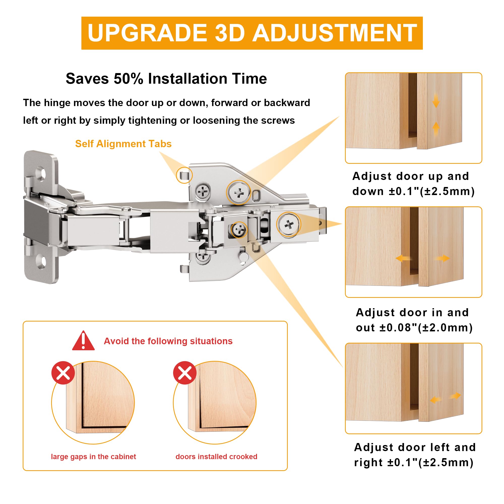 2-Pack 165 Degree Lazy Susan Hinges 50% Faster Install — Amazon image 3