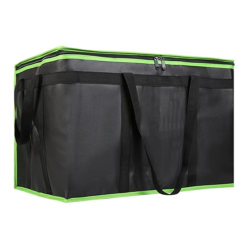 Vista 21 de CIVJET Paquete de 1 bolsa aislada para entrega de alimentos con parte inferior dura, calentadores de alimentos comerciales XXXL para Uber