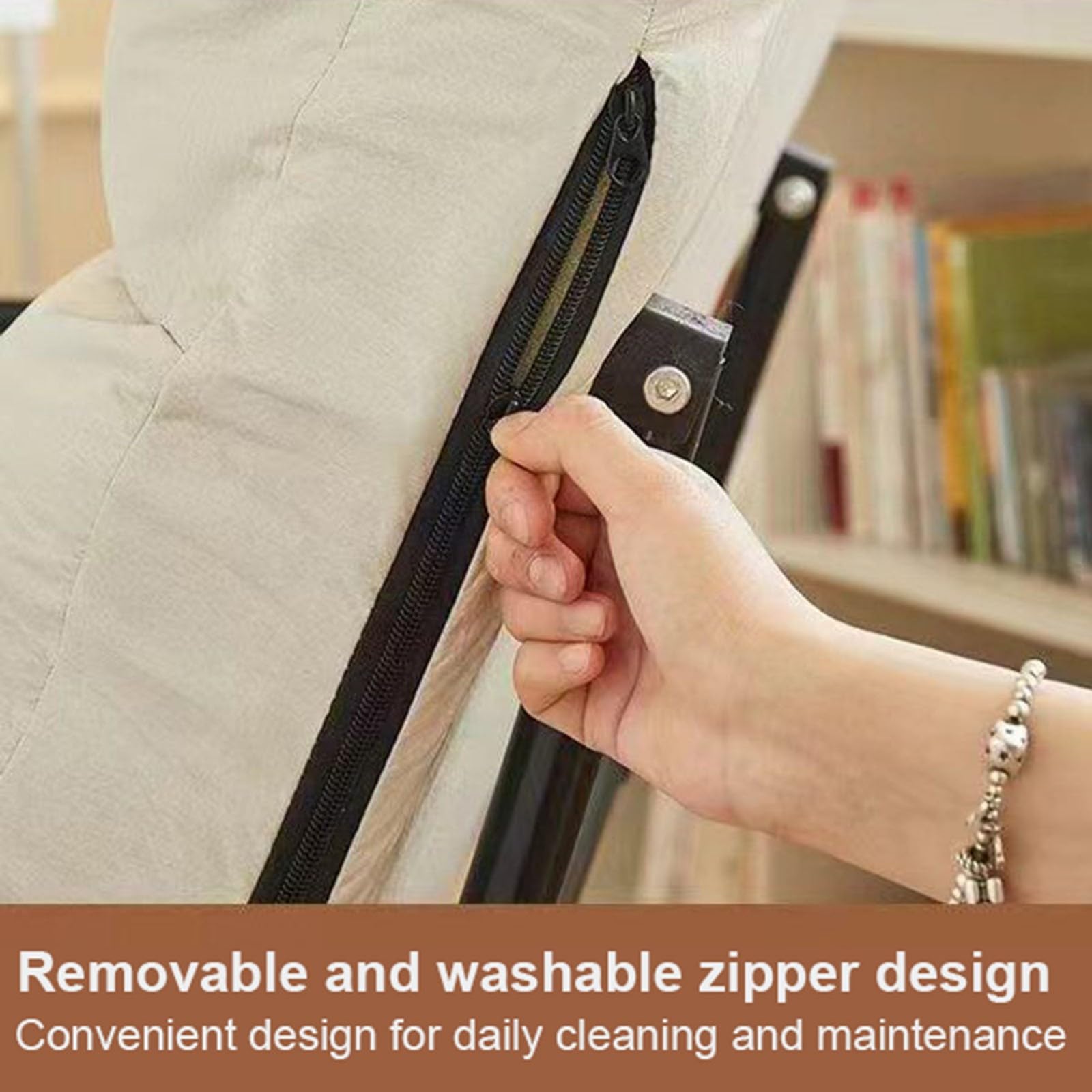 Poltrona Salotto 2 in 1,Poltrona Relax Imbottita Trasformabile da Poltrona a Lettino,con Schienale Reclinabile,Tessuto Tecnico,Struttura in Metallo,per Camera da Letto Soggiorno F,65CM