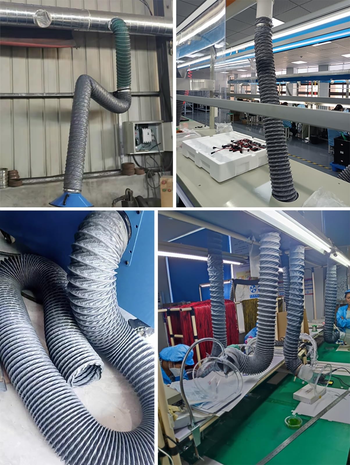 Manguera de Ventilación Manguera Flexible para Conductos de Aire con Abrazaderas, Manguera de Secadora Con Ventilación de Tejido de Nailon de 2/5/8/10 m, Manguera de Escape(125mm(4 7/8"),10m(32.8ft))