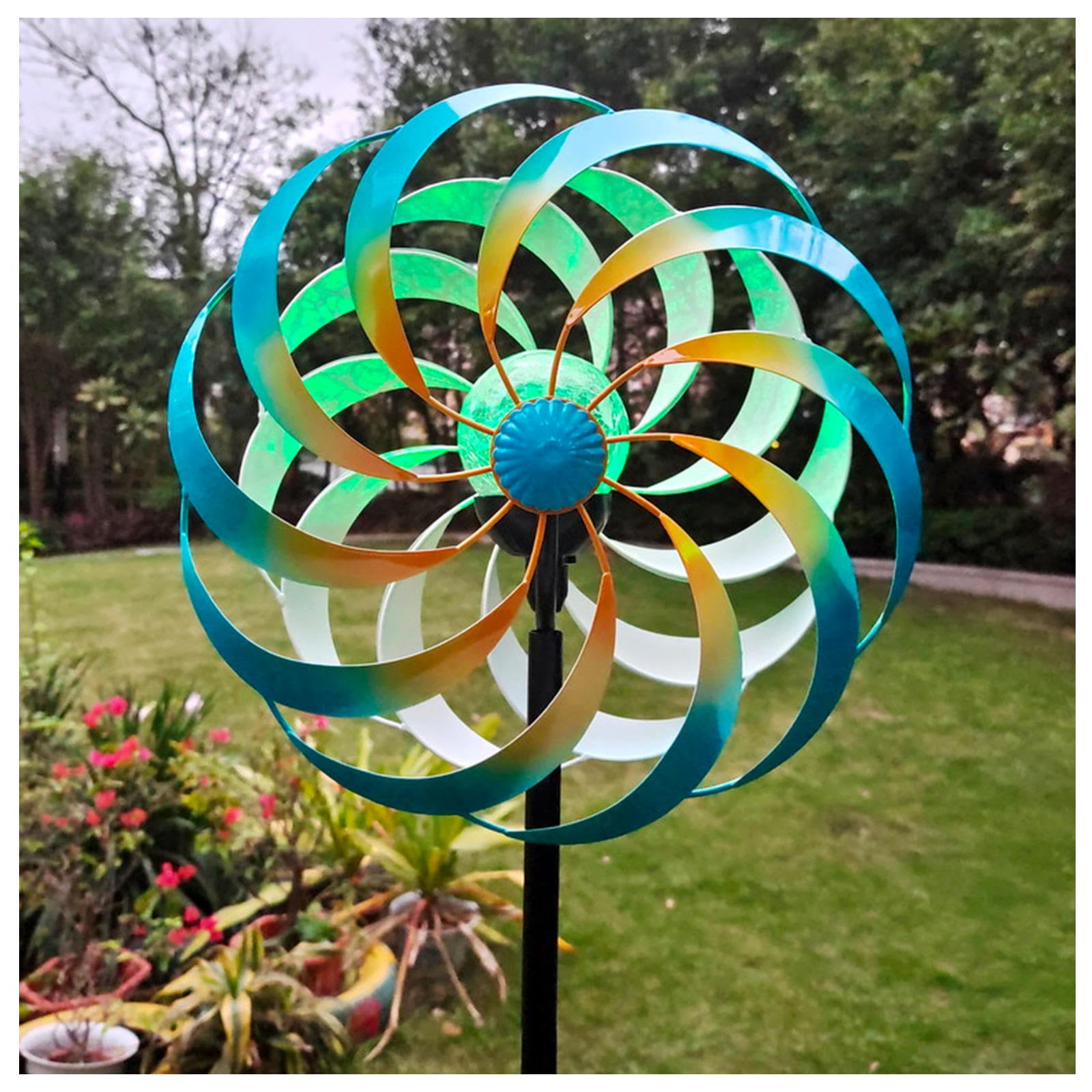 Yard Art Wind Spinner, Backyard Wind Spinners, 360° Wind With Kinetic Giant Wind Spinner