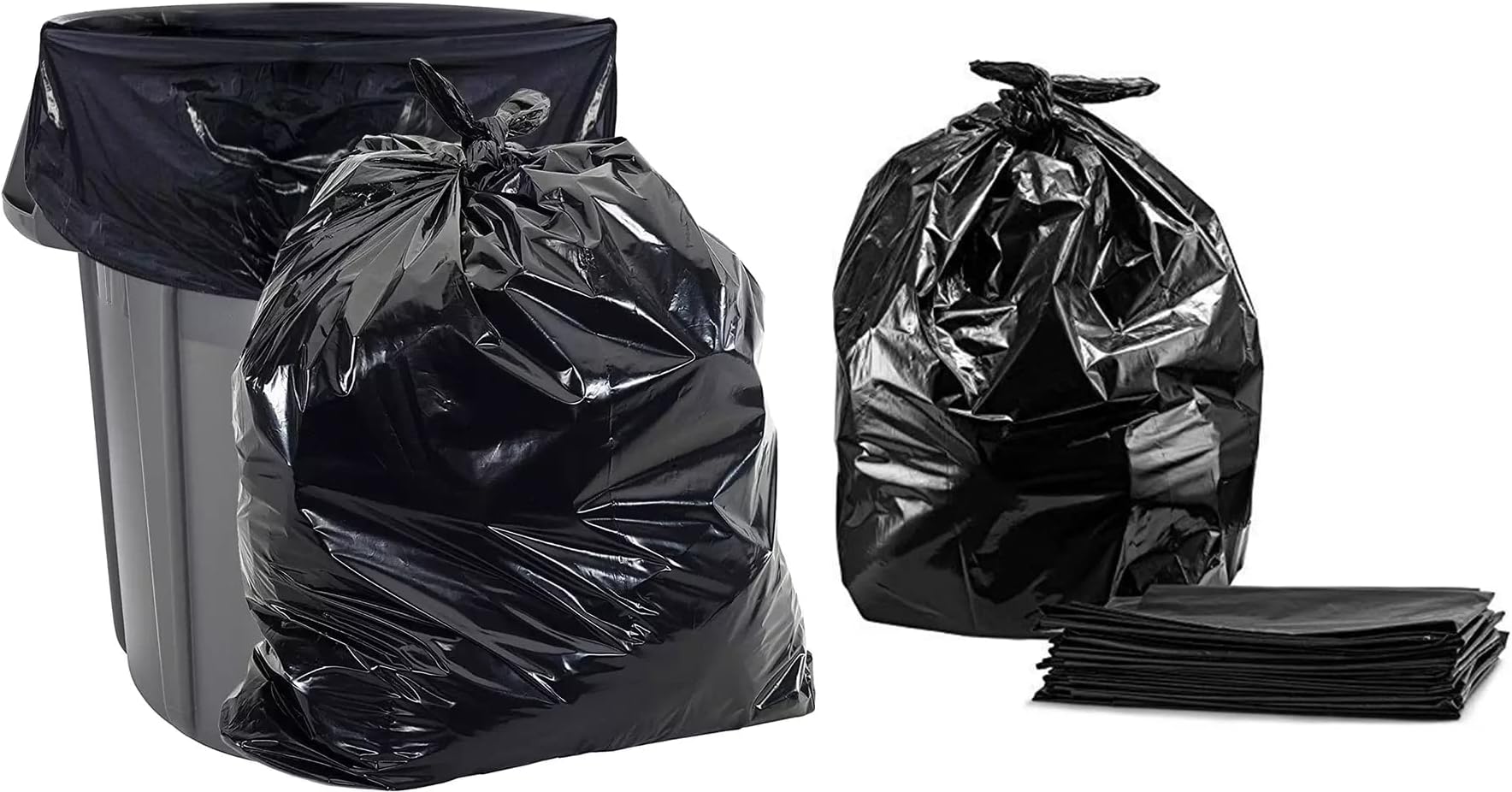 100 x Heavy Duty Refuse Sacks Super Strong Bulk Large Recycled Refuse