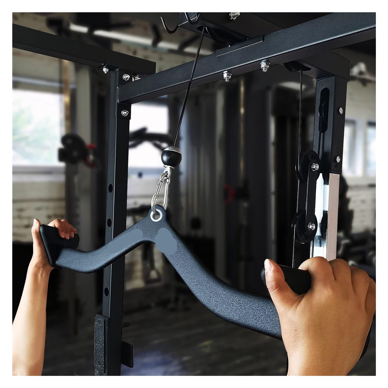 Barra per LAT Pull Down Palestra di casa Fitness LAT Pull Down Maniglia Grip for Allenamento Bicipiti Tricipiti Allenamento Muscolare Posteriore T-Bar V-Bar Row Maniglia Cavo Macchina(BL01)