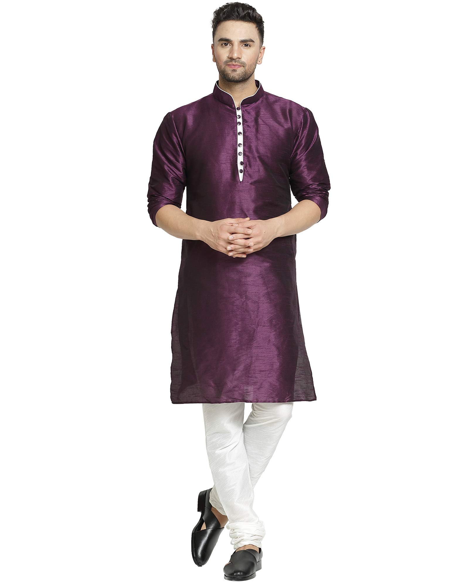 abh lifestyle Men's Dupion Silk kurta Pyjama Set-picture-31