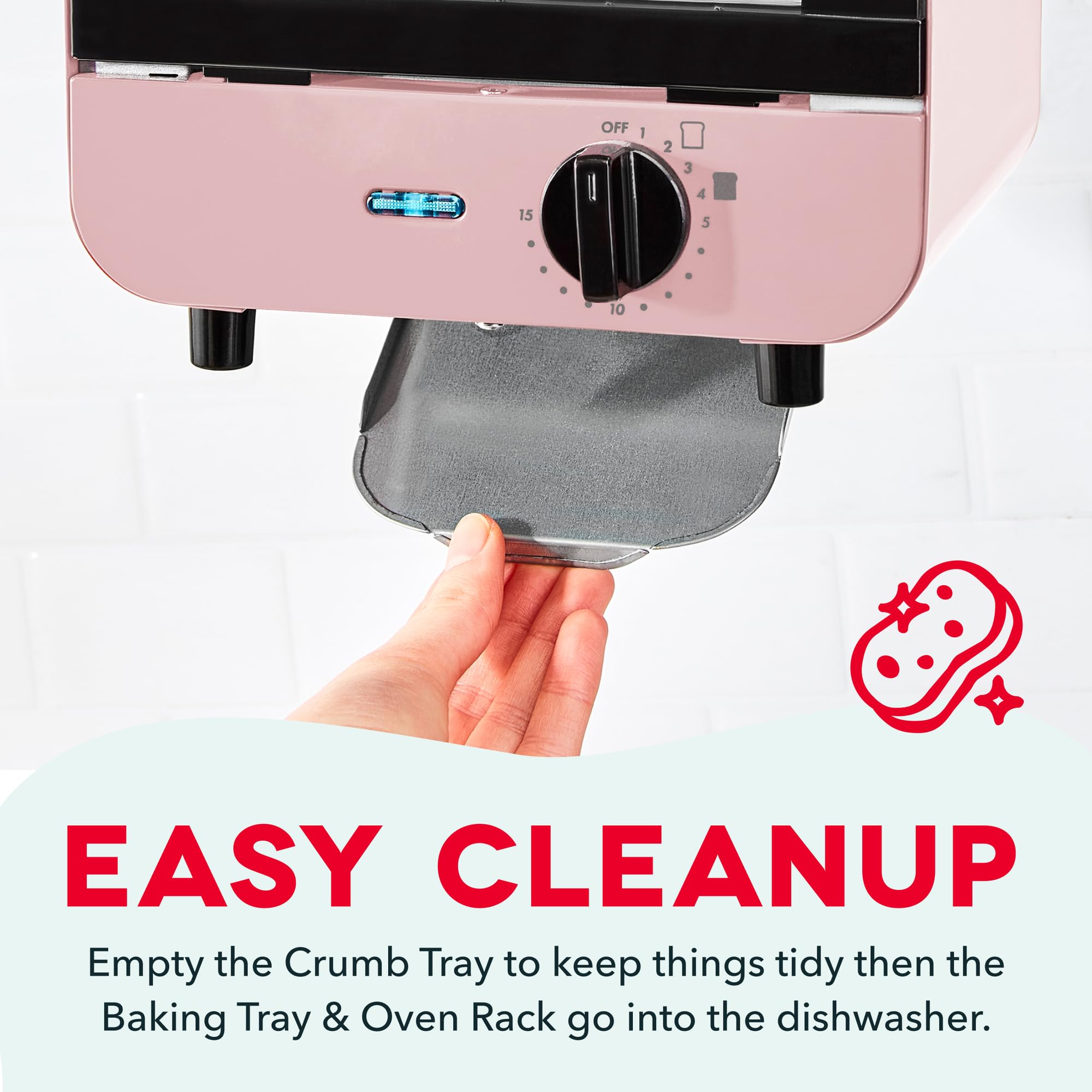 Dash Mini Toaster Oven - Pink -6