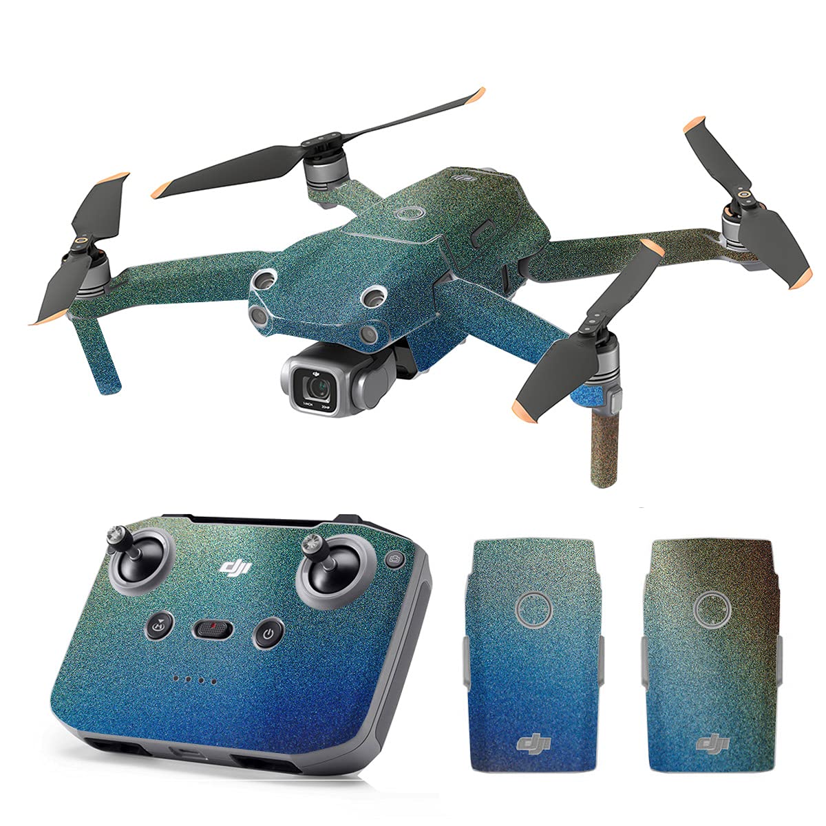 SopiGuard Skin for DJI Mavic Air 2s Precision Vinyl Sticker Full Drone Set + Controller + 3 Battery Skins (Flip Psychedelic)