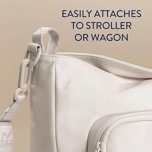 Miniatura 3 de Itzy Ritzy Belong Cargo Caddy - Se fija al cochecito o vagón también incluye correa de hombrocruzada (crema)