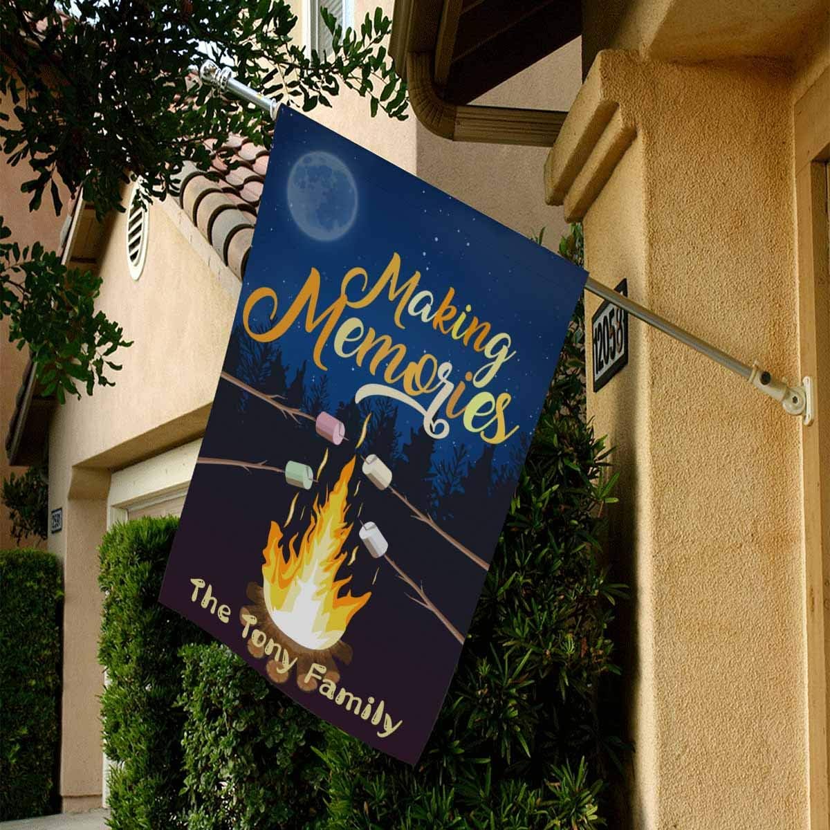 InterestPrint Customized Outdoor Camping Flag to Edit Your Name Outdoor Decoration Making Memories 28" x 40"