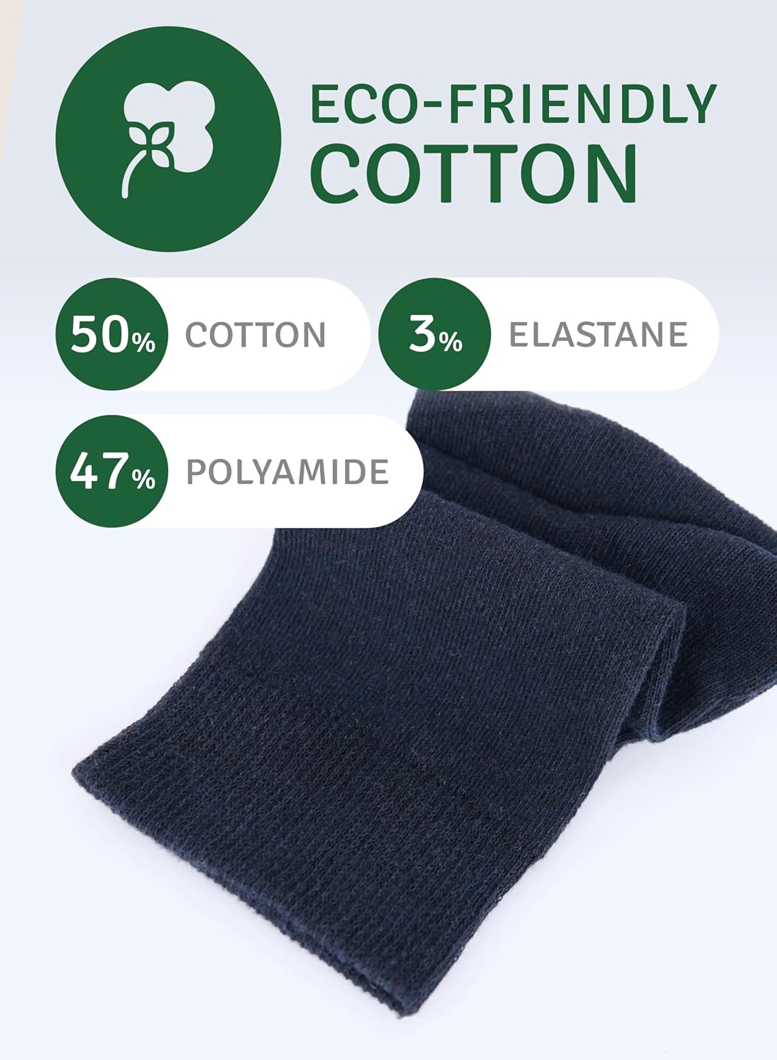 Women's Cotton Crew Socks, Plain Color, Regular Fit | Soft Casual Socks for Trouser | Shoe Size: 6-9/9-12 (4 Pairs) - Image 4