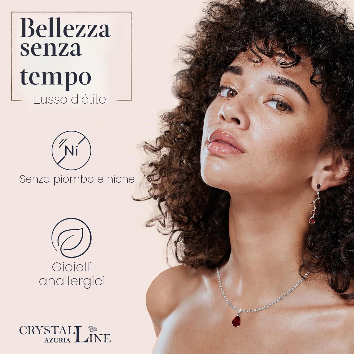 Crystalline Azuria Parures Lacrime per Donne Nozze Sposa Gioielleria Parure Con Collana e Orecchino Zirconia Damigella D'onore Gioielleria