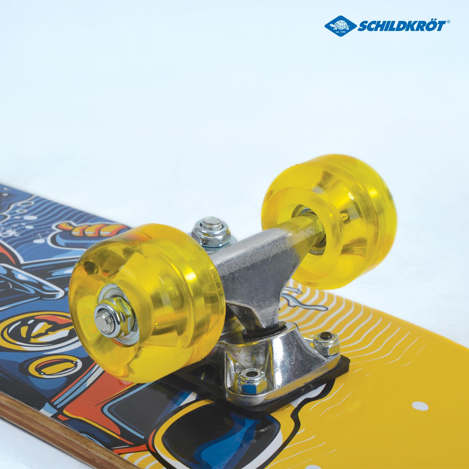 Schildkröt Junior Skateboard 24, Design: Best Surfer, Tavola in Legno, 60,5 x 15 cm, Ruote in Poliuretano 50 x 30 mm, 510620