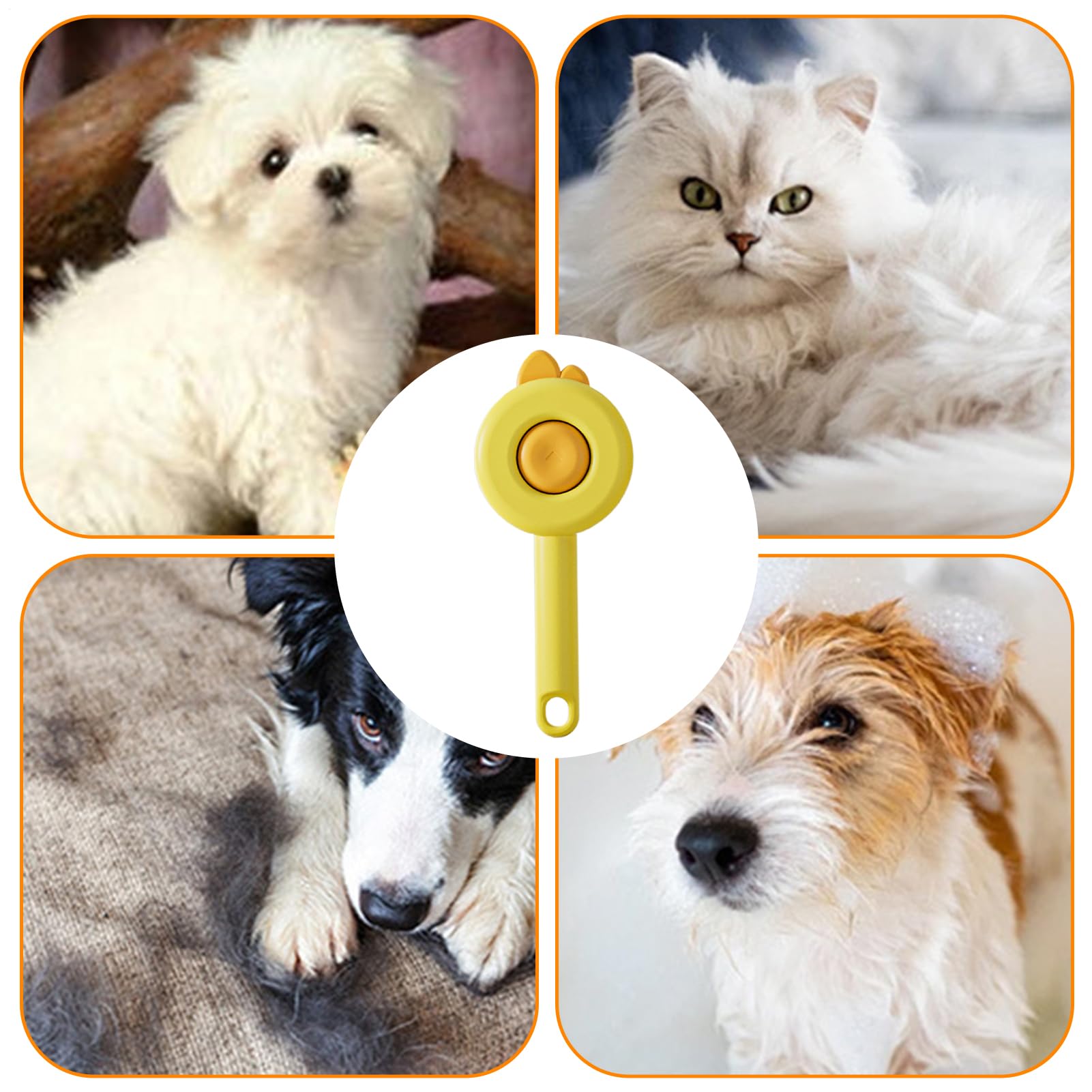 Hundebürste Slicker Brush,Ergonomisch mit Auslösetaste | Tragbarer | Massagekamm Für Hunde,Für Und Kurzhaarige Katzen Hunde Baden Pflege Massage