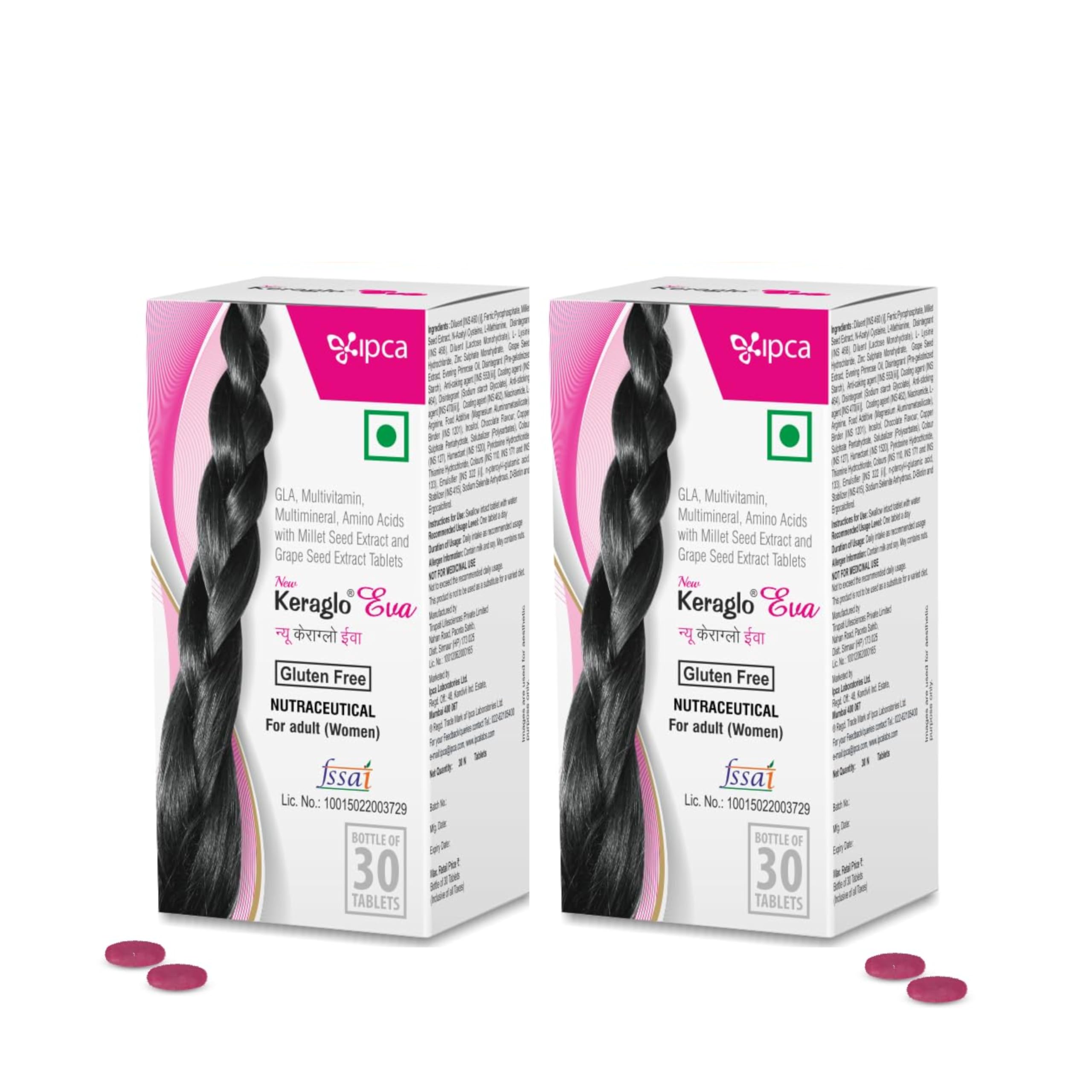 New Keraglo Eva Hair Growth Tablets For Women (30 Tabs) Pack 2 – Revolutionary Gender Based Formulae Enriched with Potent DHT Inhibitors, Hair Specific Amino Acids, Powerful Anti-oxidants, Essential Vitamins, Vital Minerals & Natural Extracts – Nourishes Scalp, Supports Follicles & Strengthens Strands – Hair Supplements-image-5