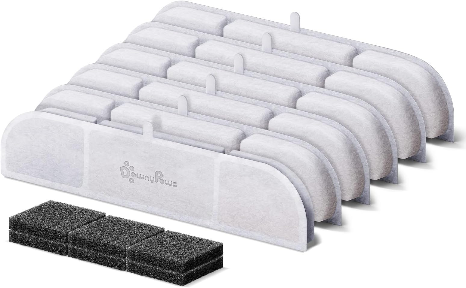 6 Packs Replacement Filters for Battery Operated Cat Water Fountain DPWFP6, 3 Months Set of Replacement Filters