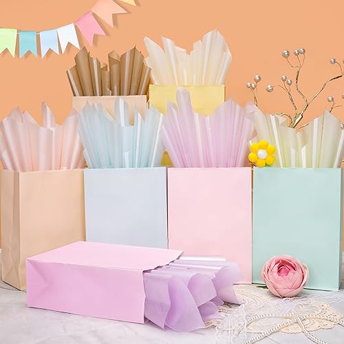 Miniatura 3 de Larcenciel 70 hojas de papel de seda, papel de seda metálico de regalo para bolsas de regalo, envoltura de regalo y embalaje, colorido papel de