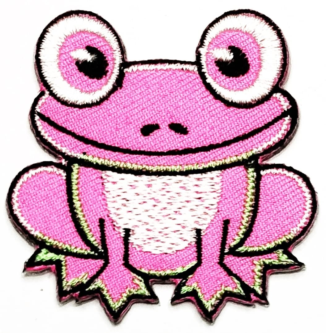 Set Of 2 Frog Iron/ Sew On Full Embroidered Patch Appliqués Badge - Foto 14