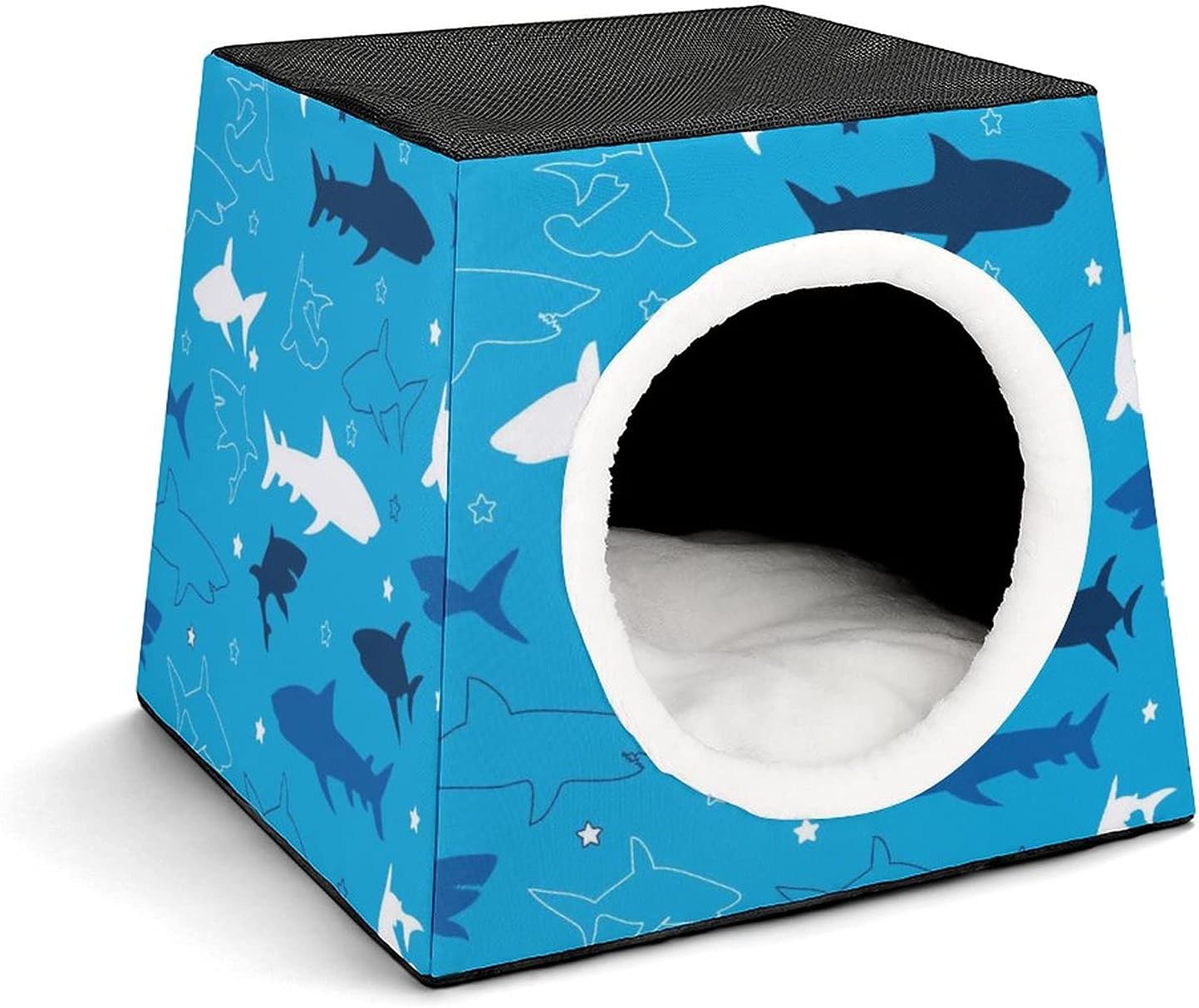 ペットハウス ベッドマット 魚 サメ 鮫 ペットベッド 猫ハウス ドーム型 クッション型 折り畳み 2way 小屋 猫寝床 ふわふわ 洗える 休憩所 用寝袋 小型犬 寒さ対策 注目ブランド キャットハウス 室内