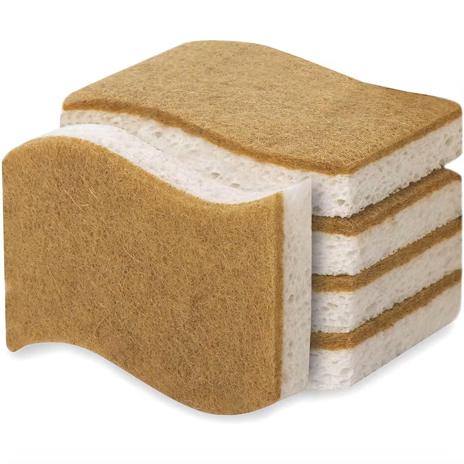 Graham & Ash Co Biodegradable Plant Based Cleaning Dishes Home Cleaning Eco- Friendly Kitchen Sponge (9), White