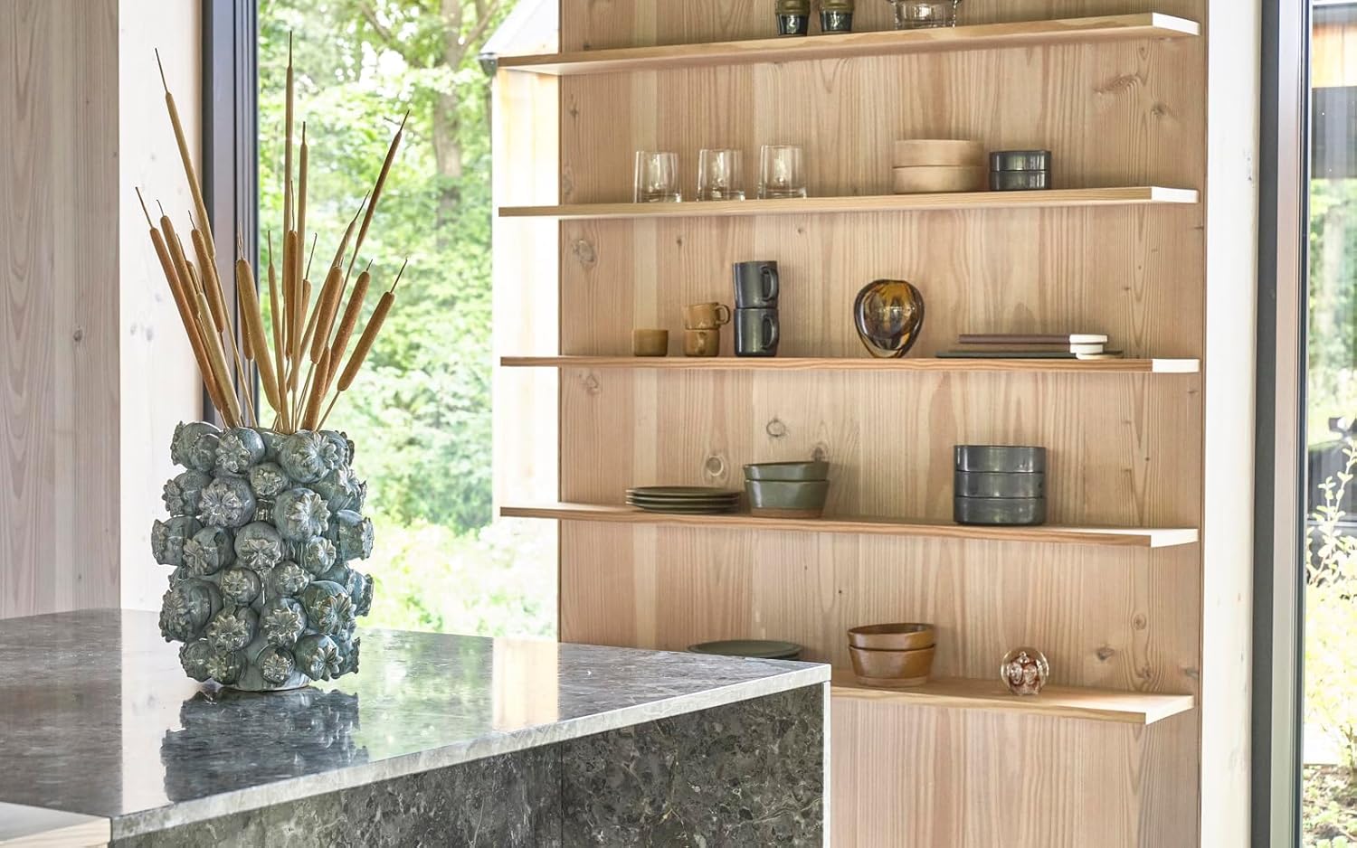 Villa Collection Villa Collection Base Valetta / H29,5 cm/Stoneware/Ballard Blue 11292