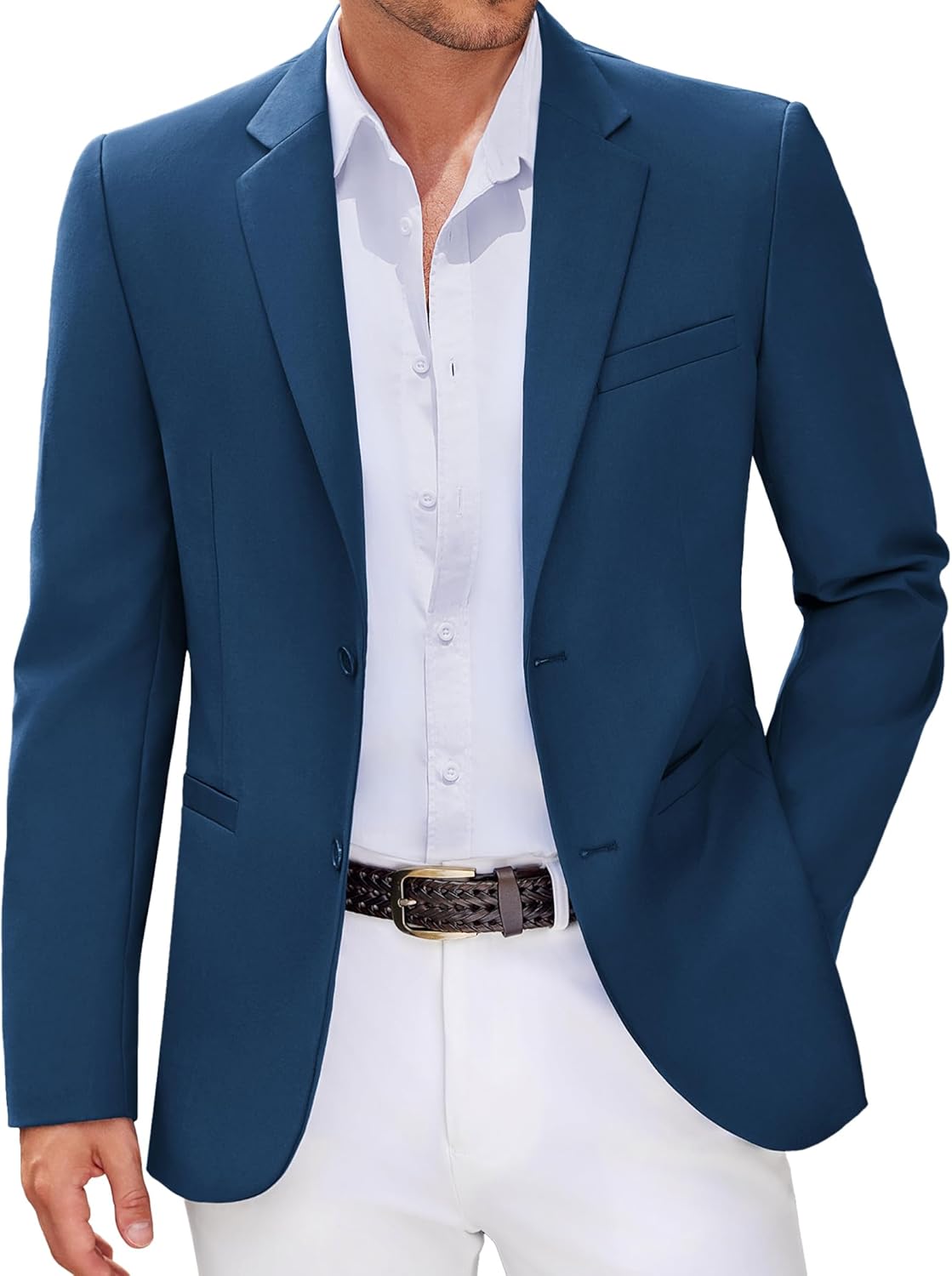 COOFANDY Men Casual Blazer Sport Coats Slim Fit Lightweight Business Two Button Suit Jackets