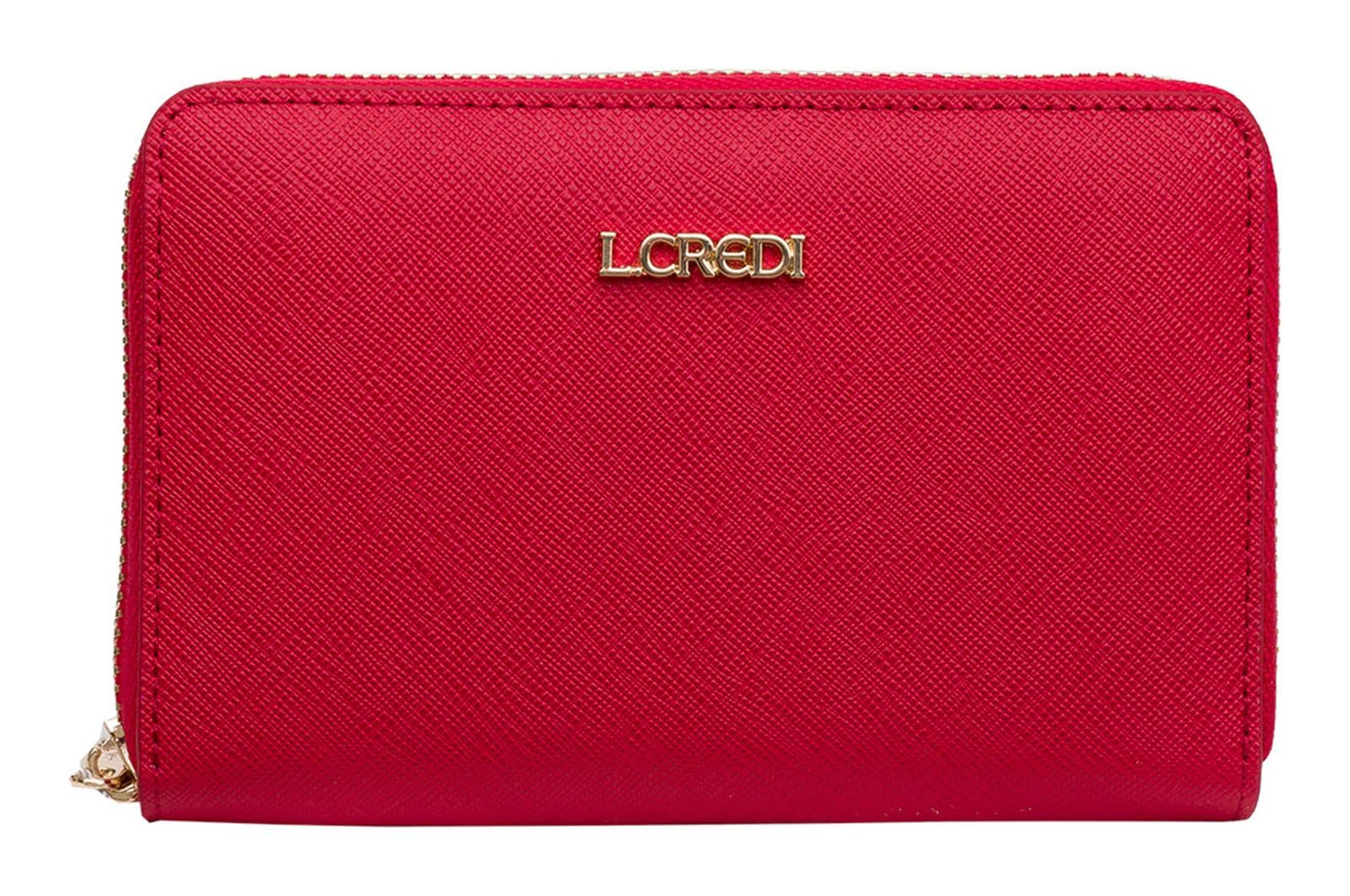 L.Credi portafoglio Poema Zip Around Wallet Red rosso