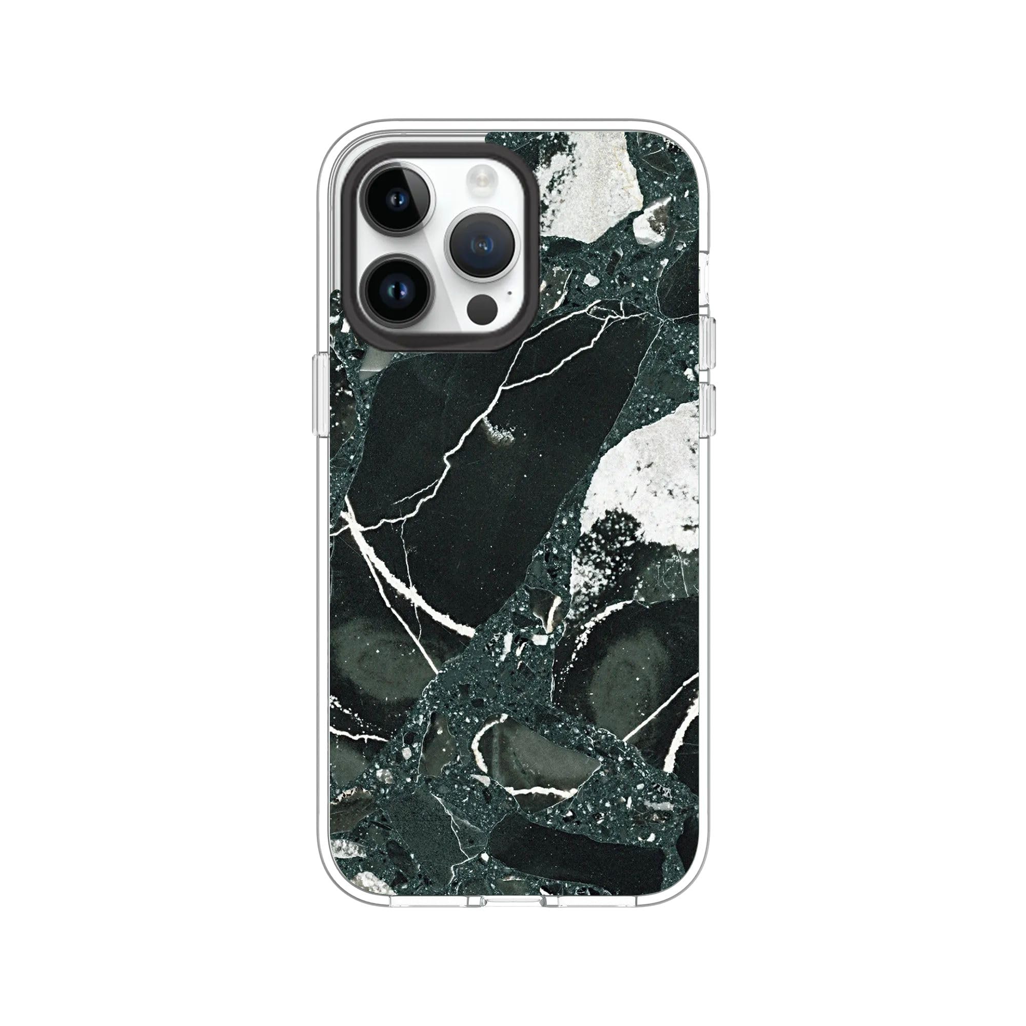 Coque iPhone 14 Pro Max RhinoShield Clear transparente avec contour d'objectif noir nuit