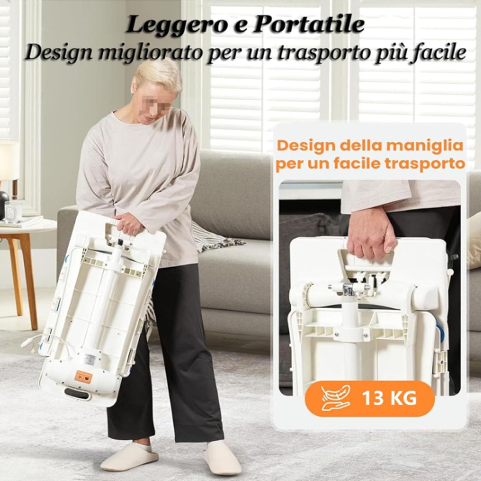 BCBKD Sollevatore per Vasca da Bagno per Disabili E Anziani, Sedia Elettrica con Portata di 140 kg, Progettata per Un Facile Accesso E Un Uso Quotidiano in Bagno
