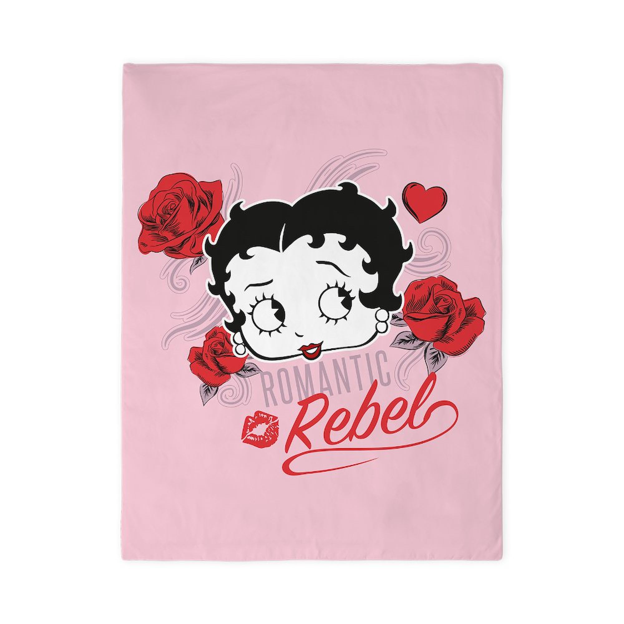CafePress Betty Boop Romantic Rebel Twin Duvet Cover, Printed Comforter Cover, Unique Bedding,