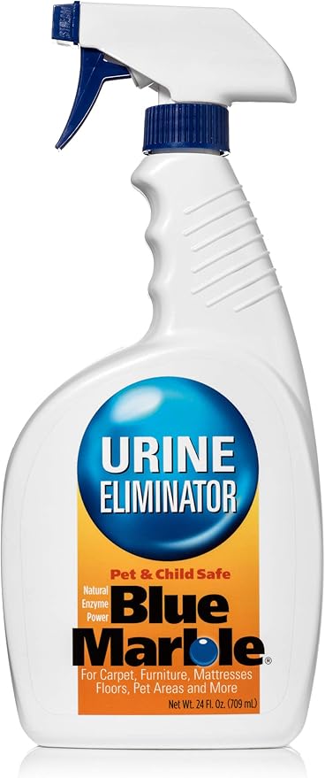 Blue Marble Eliminates Urine Odors and Stains. Professional Strength Urine Eliminator's Natural Enzymes Effectively Gets Rid of Urine Odors and Stains Caused by Cats, Dogs and People - It Works.