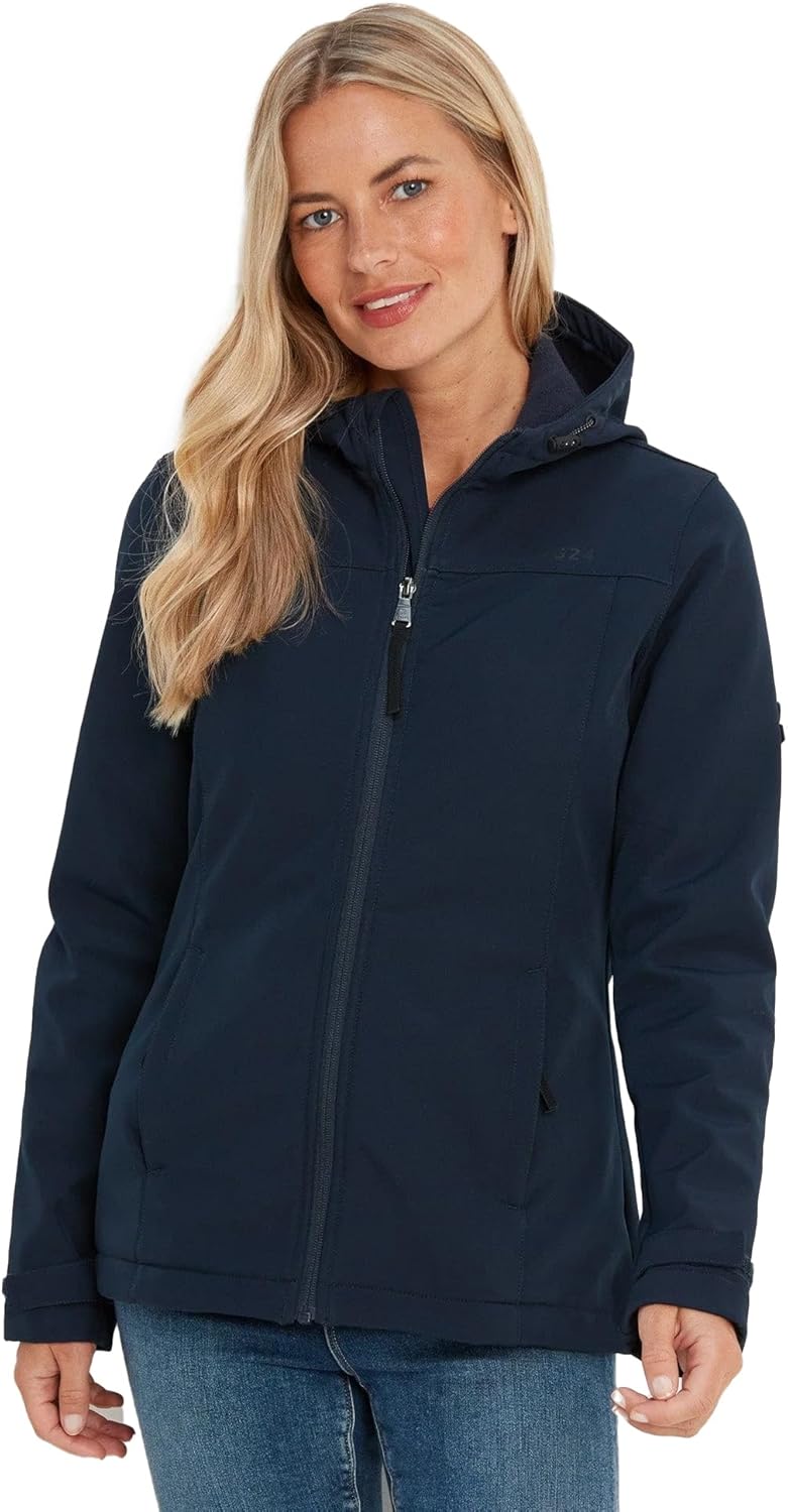 Tog24 Women's Softshell Hooded Jacket in Dusky Pink