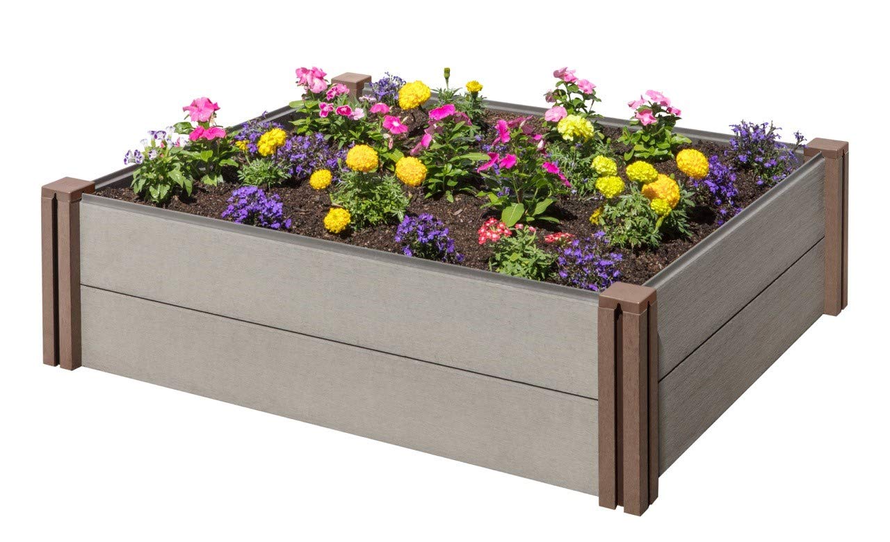 Stratco Wood Plastic Composite Modular Raised Garden Bed 48 (L) X 36