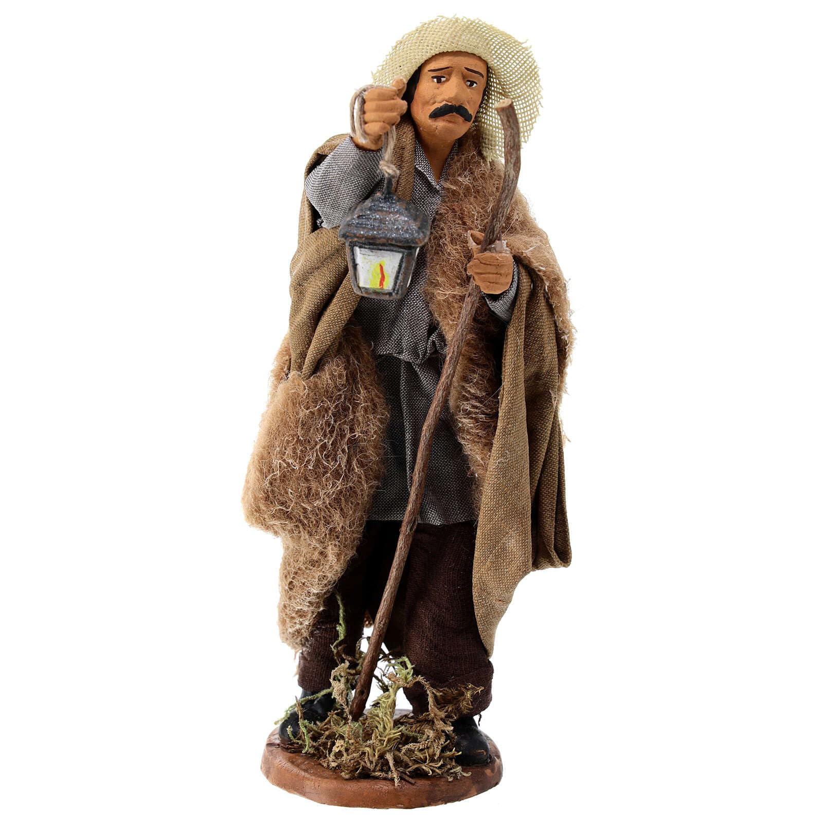 Holyart Presepe Napoletano: Pastore con lanterna 14 cm