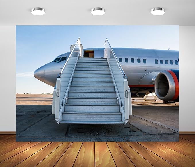 BELECO Fondo de Tela de Avión 10x6.5 pies para Decoración de Fiestas miniatura 4